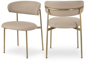 Vegan Leather Dining Chair Set of 2