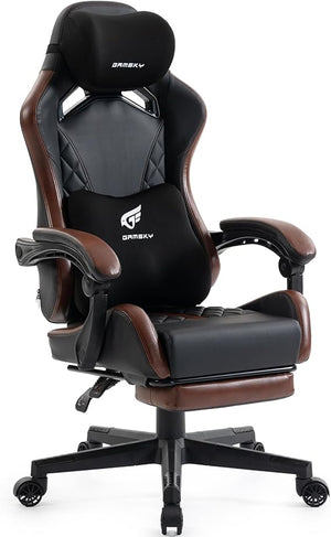 Ergonomic Gaming Chair with Footrest & Recliner