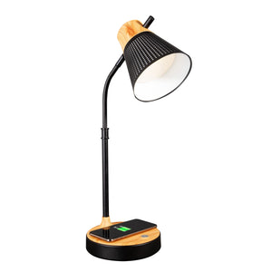 Wireless Charging LED Table Lamp with Adjustable Shade