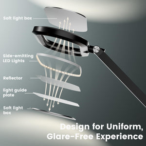 LED Desk Lamp – Eye-Care Clip-On Light with Adjustable Arm & Dimmer