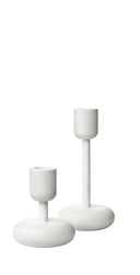 White Steel Candleholder Set