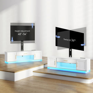 59" TV Stand with Swivel Mount & LED Lighting