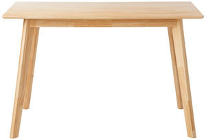 Solid Wood Rectangular Dining Table for 4, Natural Wood
