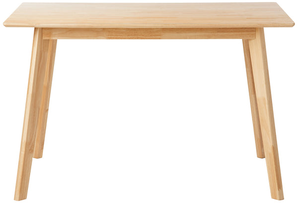 Solid Wood Rectangular Dining Table for 4, Natural Wood