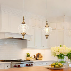 G9 Pendant Light Set of 2 – Glass Shade Adjustable Hanging Light