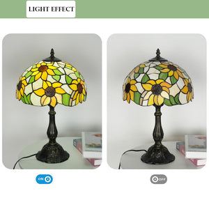 Sunflower Tiffany Style Stained Glass Table Lamp