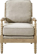 Bobbin Accent Armchair | Open-Back Spindle | Upholstered Seat