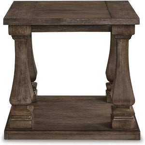 Modern Country Rectangular End Table – Weathered Gray