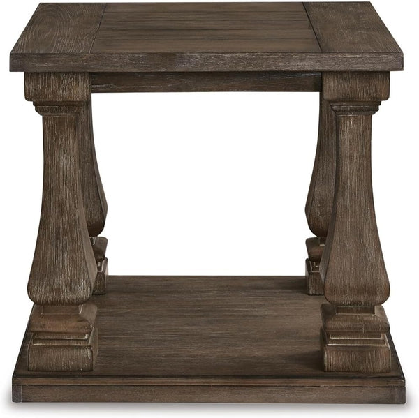 Modern Country Rectangular End Table – Weathered Gray