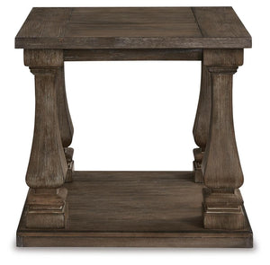 Modern Country Rectangular End Table – Weathered Gray