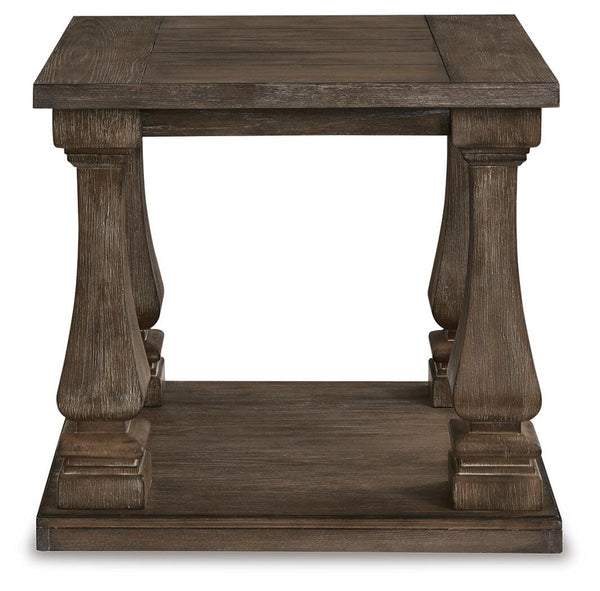 Modern Country Rectangular End Table – Weathered Gray