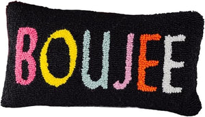 Embroidered Hook Decorative Throw Pillow 12"x16"