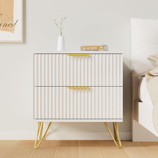 Modern Nightstand Set of 2 with Drawers