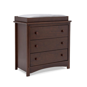 3-Drawer Dresser with Changing Top and Interlocking Drawers