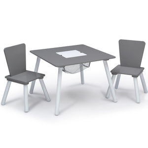 Kids 4-Piece Playroom Set – Table, Chairs & Toy Organizer