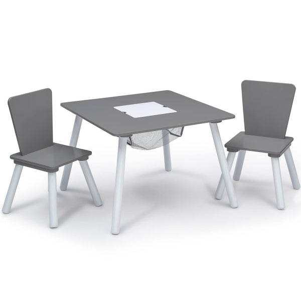 Kids 4-Piece Playroom Set – Table, Chairs & Toy Organizer