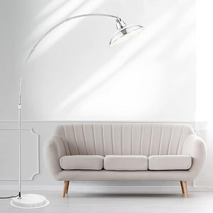 Arc Floor Lamp with Marble Base & 360° Rotatable Arm