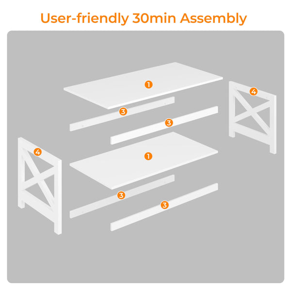 3-Piece Living Room Table Set – Coffee Table & 2 End Tables