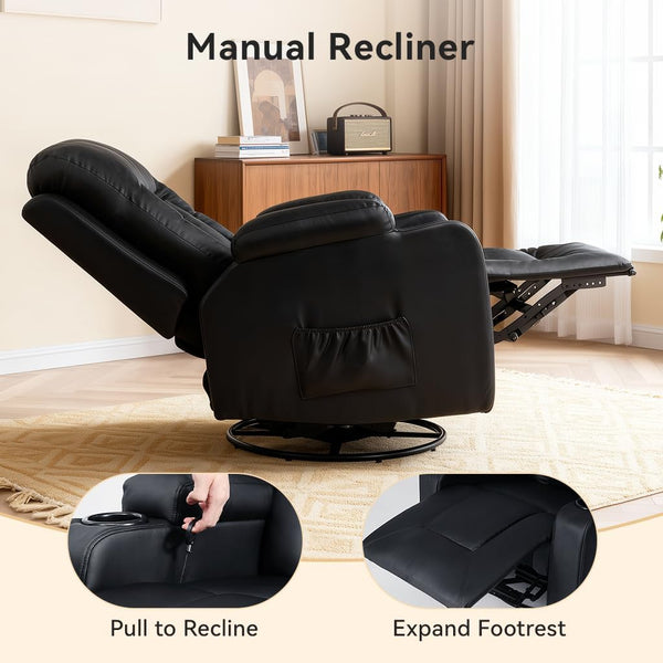 Reclining Sofa Set with Cup Holders – Faux Leather, Multi-Seat Configurations