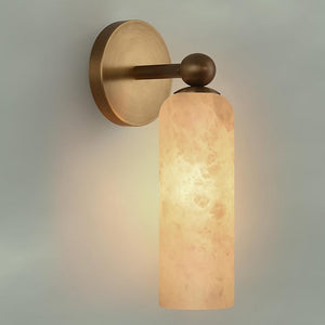 Alabaster Wall Sconce – Brass Hardwired Wall Light