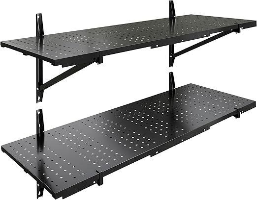 Heavy-Duty Perforated Wall Shelf with 1400 lbs Capacity