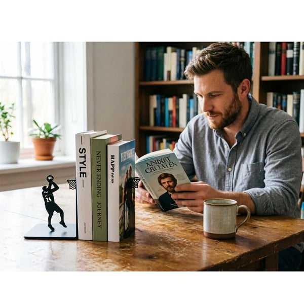Metal Basketball Bookends
