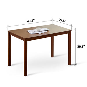 5-Piece Modern Farmhouse Solid Wood Dining Table Set for 4