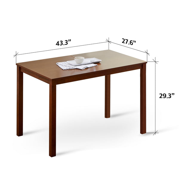 5-Piece Modern Farmhouse Solid Wood Dining Table Set for 4