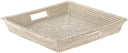Rattan Square Serving Tray with Handles