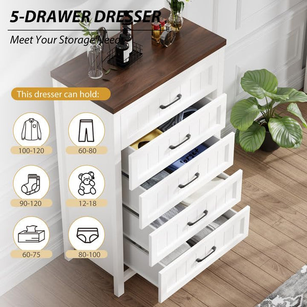 5-Drawer Farmhouse Dresser