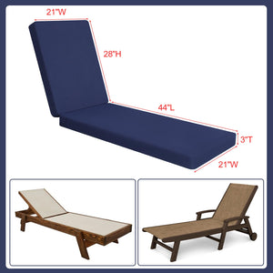 Outdoor Chaise Lounge Cushion Set