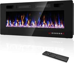 72-Inch Recessed & Wall Mount Electric Fireplace
