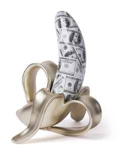 Abstract Banana Sculpture Figurine – Polyresin Table Decor Statue