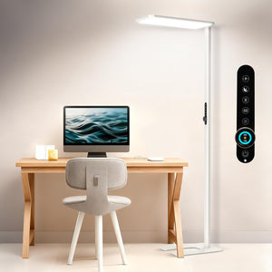 150W Full-Spectrum LED Floor Lamp, 11000LM Dimmable 4000K, Motion Sensor & Nightlight, 79"