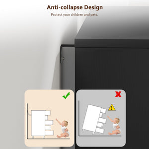 5-Drawer Dresser with Hidden Storage Compartment