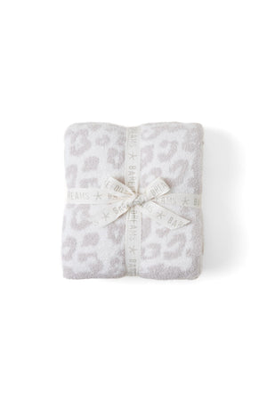 CozyChic Throw Blanket – Leopard Animal Print, 54" x 72", Cream-Stone