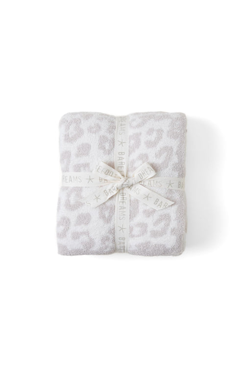 CozyChic Throw Blanket – Leopard Animal Print, 54" x 72", Cream-Stone