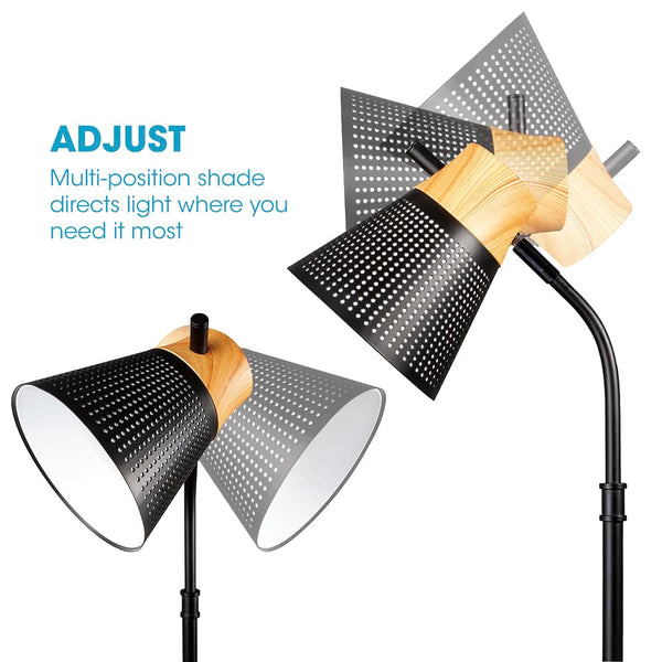 Wireless Charging LED Table Lamp with Adjustable Shade