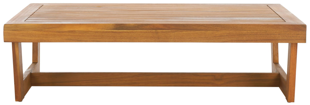 Acacia Wood Outdoor Coffee Table – Natural Slatted Top