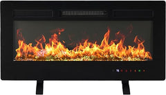 Electric Fireplace Wall Mounted Recessed Freestanding with Remote