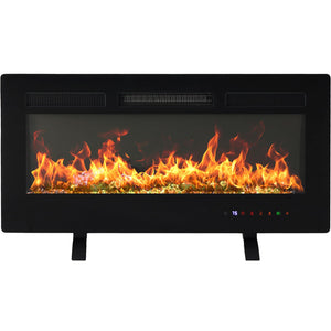 Electric Fireplace Wall Mounted Recessed Freestanding with Remote