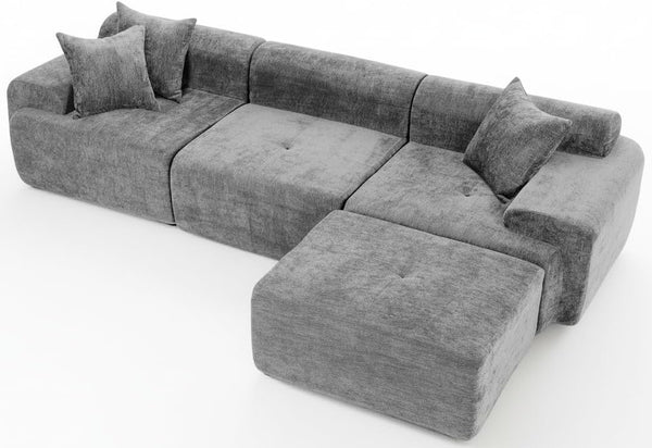119" Modular Sectional Sofa with Deep Seat & Chaise