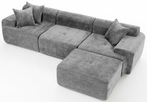 119" Modular Sectional Sofa with Deep Seat & Chaise