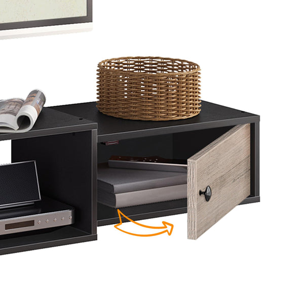 55" Floating TV Stand with Power Outlets & Doors