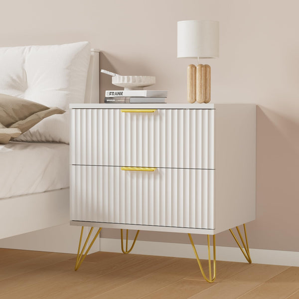 Modern Nightstand Set of 2 with Drawers