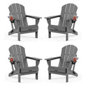 Folding Adirondack Chair – HDPE, Foldable, 380 lb Capacity