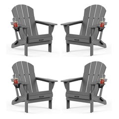 Folding Adirondack Chair – HDPE, Foldable, 380 lb Capacity