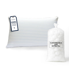 Cooling Down Alternative Bed Pillow – Adjustable Loft, King & Queen Size