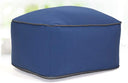 Square Ottoman Pouf – Small Fabric Foot Stool with Washable Cover