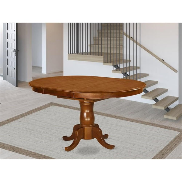 Round Extendable Dining Table with Butterfly Leaf & Pedestal Base